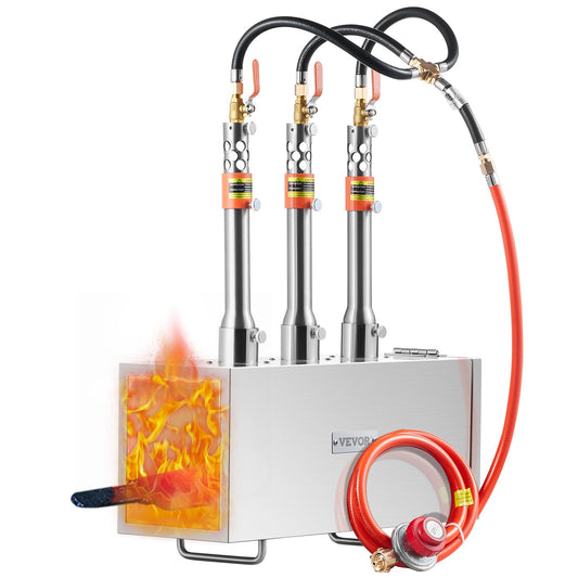Portable Propane Forge 3 Brännare hovslagare Forge 2600℉ Kniv Metall Fyrkant