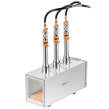 Portable Propane Forge 3 Brännare hovslagare Forge 2600℉ Kniv Metall Fyrkant