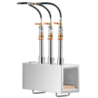 Portable Propane Forge 3 Brännare hovslagare Forge 2600℉ Kniv Metall Fyrkant