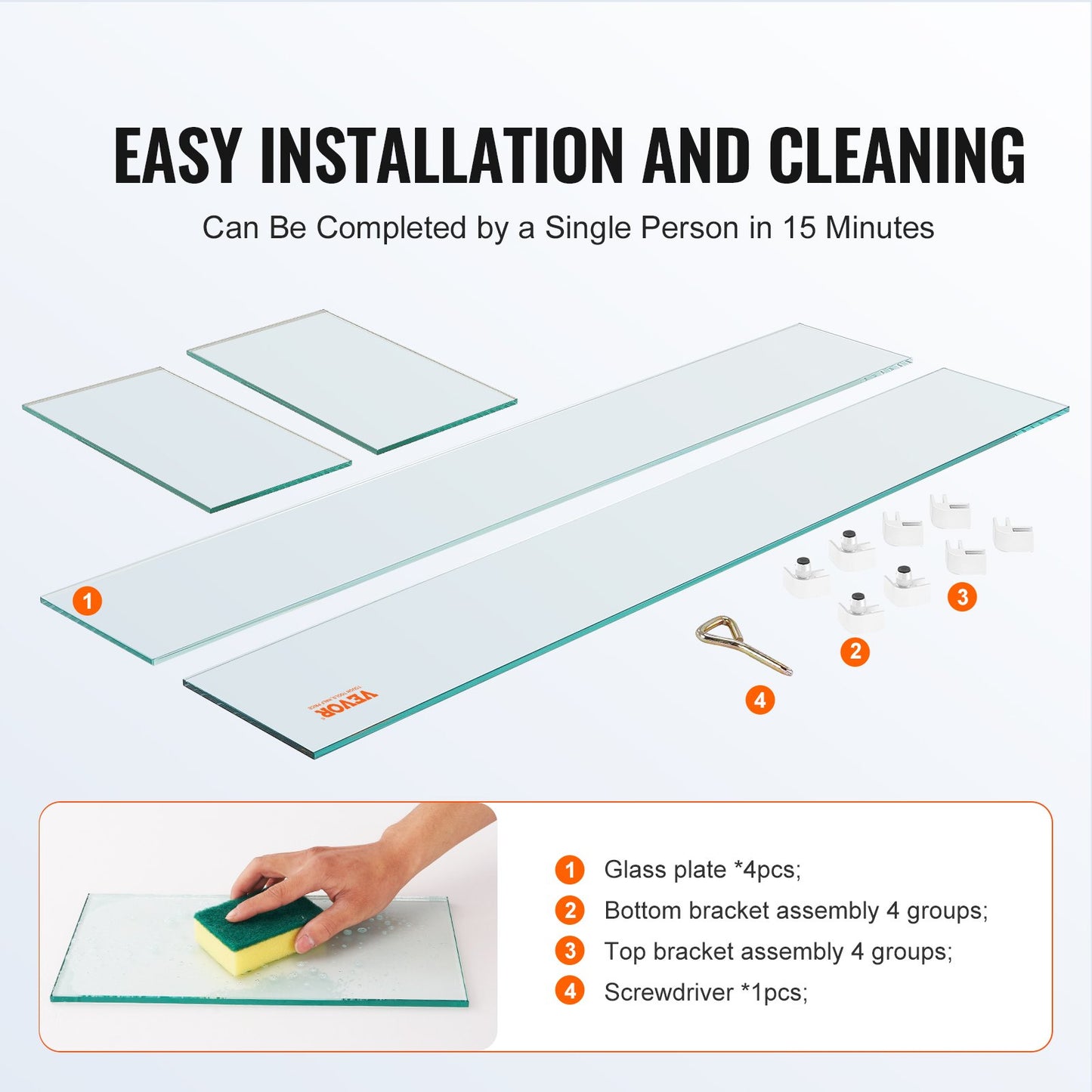 Fire Pit Wind Guard Tempered Glass Flame Guard 38x10.5x6 Inch Wind Guard