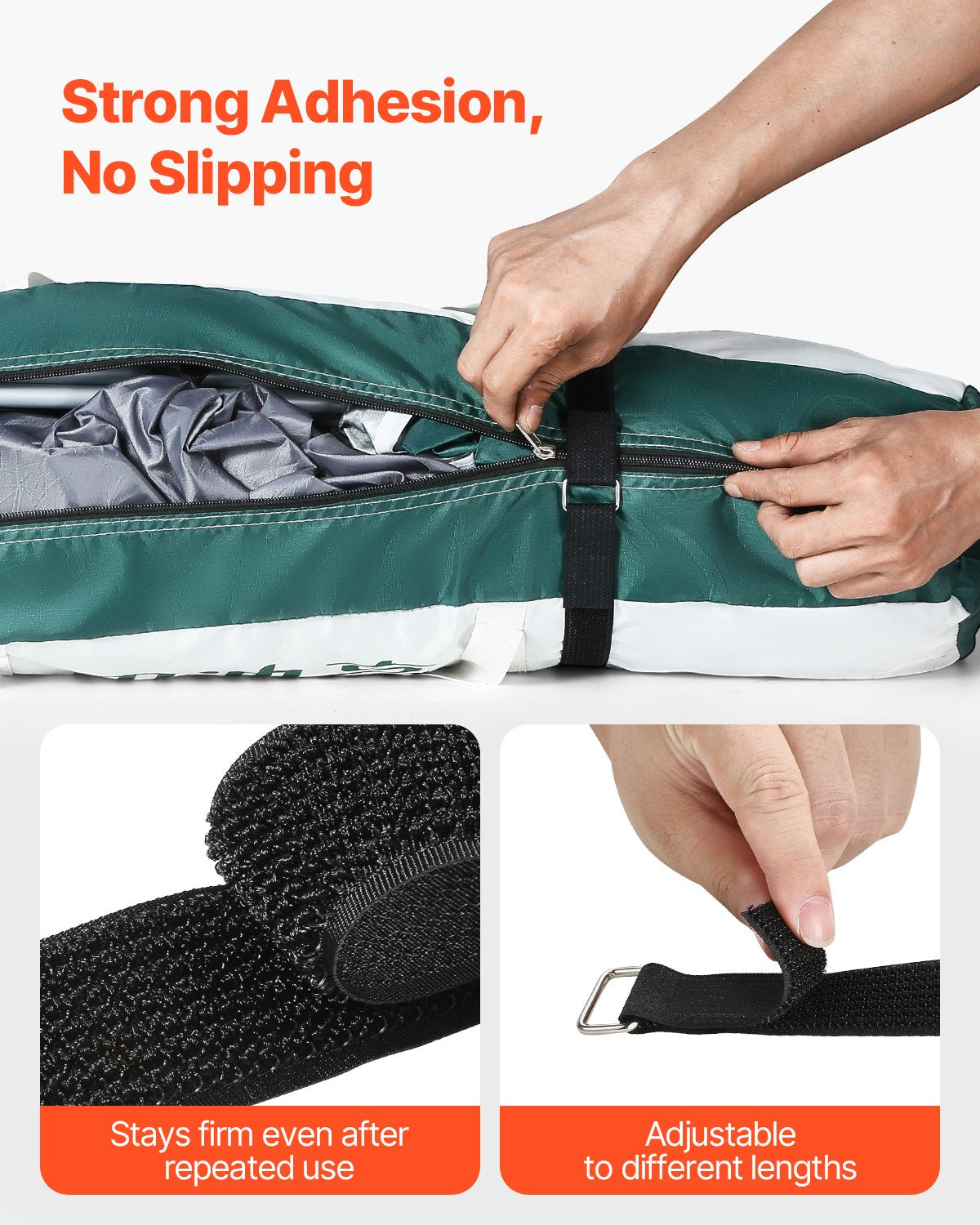 Cable Ties, 393.7-Inch Adjustable Hook and Loop Straps with 50 Metal Buckles, Reusable Velcro Cords Straps, Cut-to-Length Wire Strap, Heavy-Duty Nylon Cord Ties for Organizer and Management