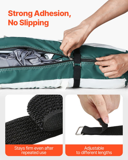 Cable Ties, 393.7-Inch Adjustable Hook and Loop Straps with 50 Metal Buckles, Reusable Velcro Cords Straps, Cut-to-Length Wire Strap, Heavy-Duty Nylon Cord Ties for Organizer and Management