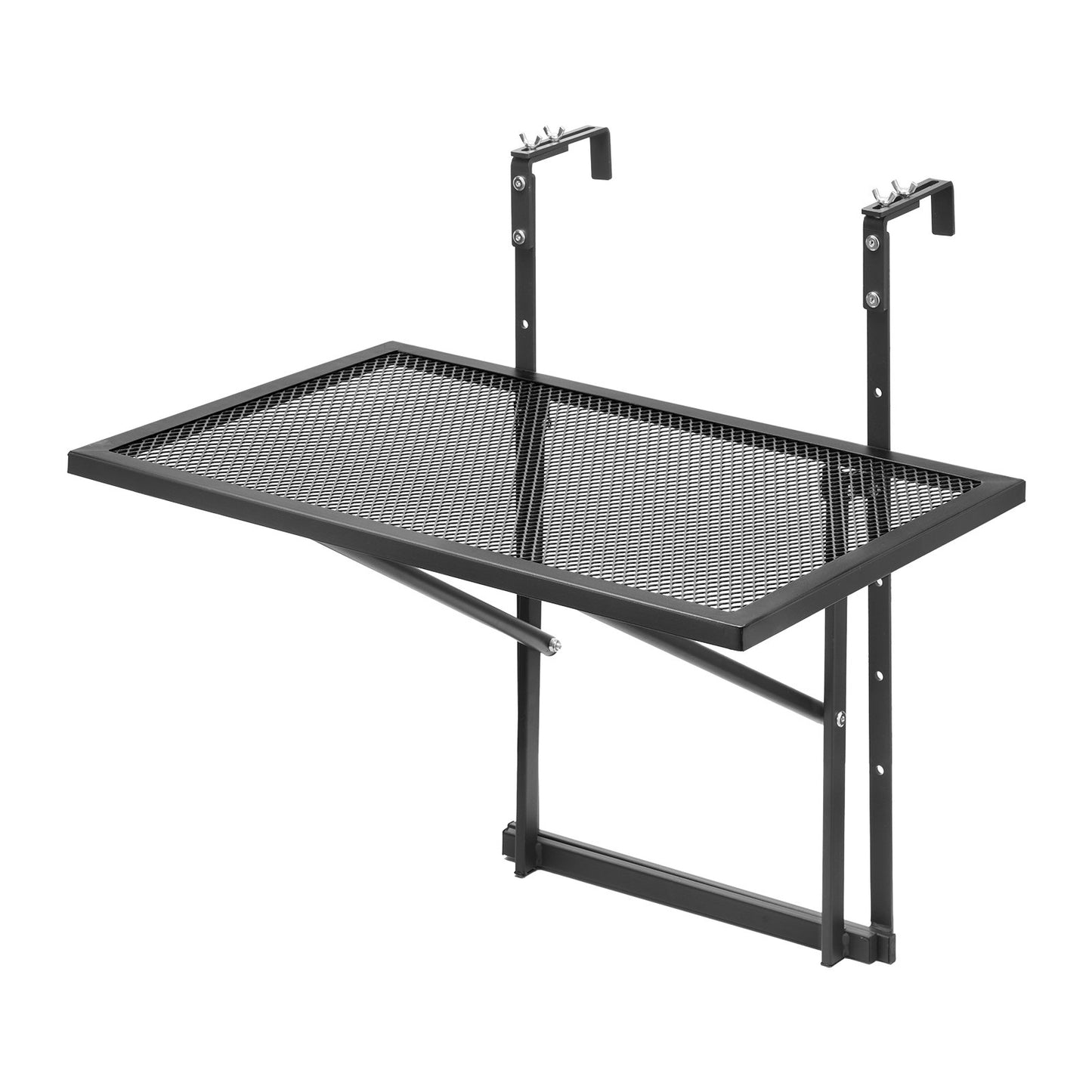 Balkon-Hängetisch 19 x 24 Zoll Metall-Terrassengeländertisch verstellbar