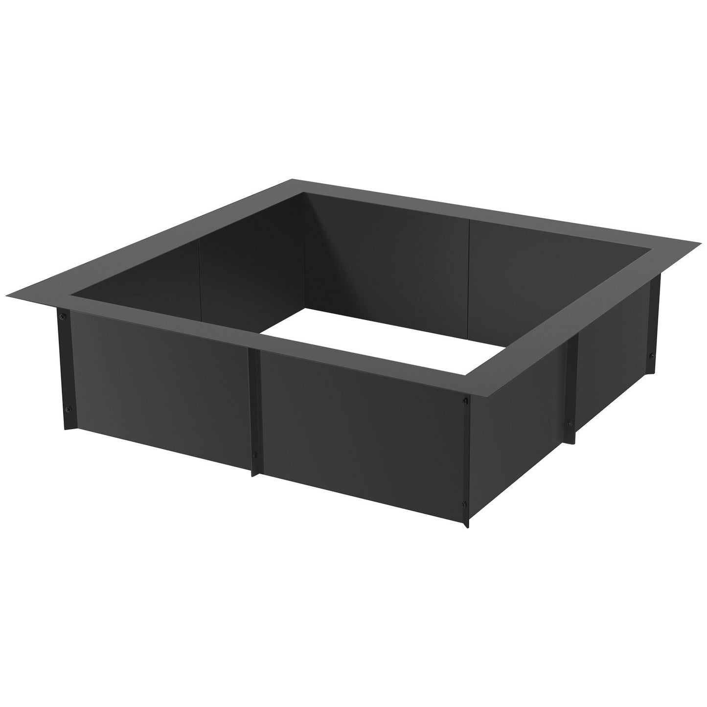 Fire Pit Ring Square 42x42 in Outer Steel Lining DIY Campfire Ring Firepit