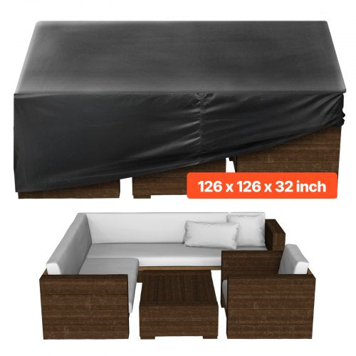 Terrassenmöbel-Abdeckung, 420D, wasserdicht, Tisch, Stühle, Sofa, 300x300 cm