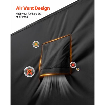 Möbelöverdrag för uteplats, 420D, vattentätt, bord, stolar, soffa, 300x150 cm