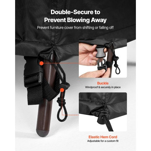 Abdeckung für Terrassenmöbel, 420D, wasserdicht, für Tisch, Stühle, Sofa, 188,4 x 120,4 cm