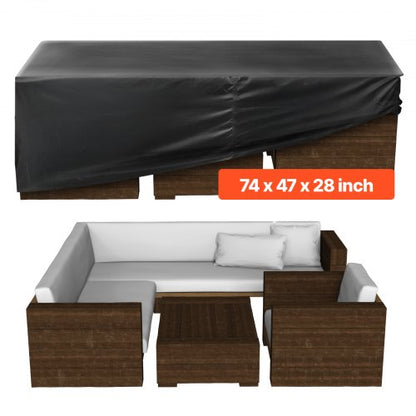 Abdeckung für Terrassenmöbel, 420D, wasserdicht, für Tisch, Stühle, Sofa, 188,4 x 120,4 cm