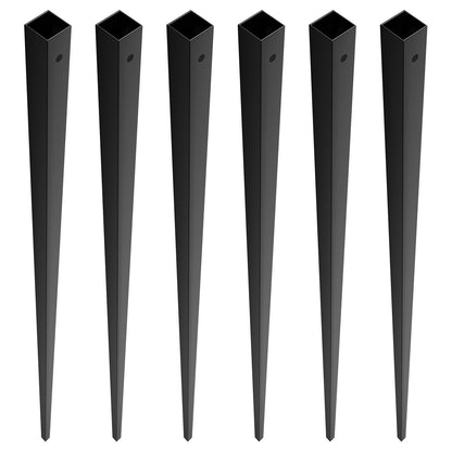 Staircase Metal Balusters, 44'' x 0,5'' Fyrkantiga aluminiumlegering dekorativa räckespindlar, 31-pack Däck Baluster med skruvar, Klassiskt ihåligt rakt däcksräcke Satin Black Pulverlackerad