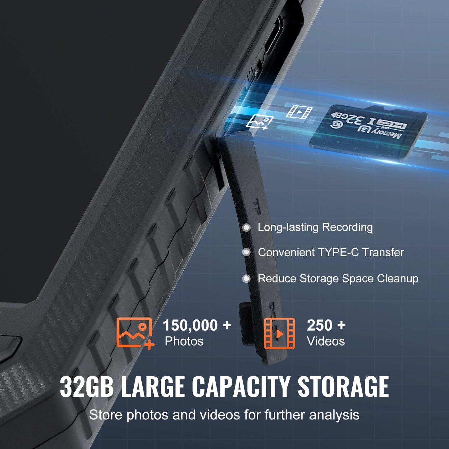 Endoscope camera with lights Trippellins borescope 49.2FT cable 5" screen