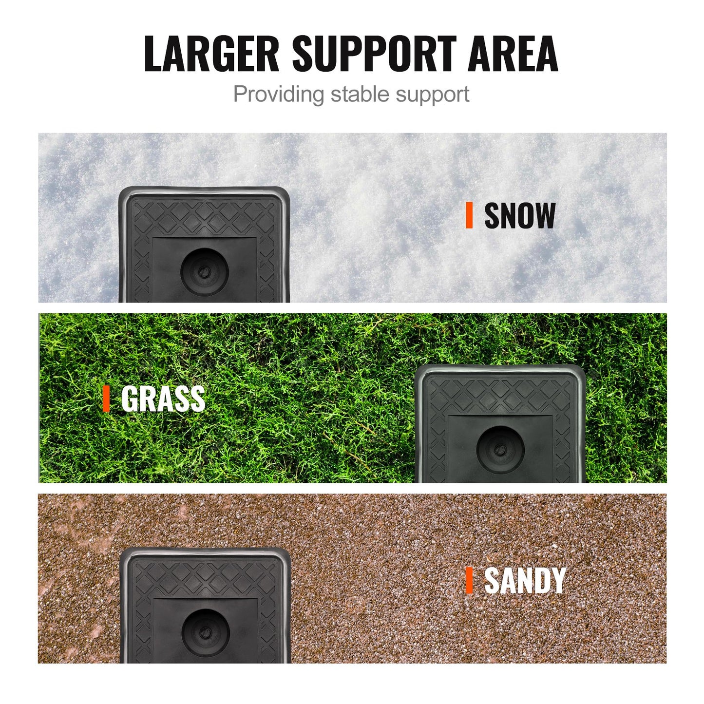 Anhänger-Wagenheberblock, 6000 lbs Kapazität pro Wohnmobil-Nivellierblock, hochwertige Stabilisierungsblöcke aus Polypropylen für Wohnmobile, Wohnmobil-Reisezubehör für alle Hochleistungswagenheber, Pfosten, Füße, Sattelkupplungen, 4er-Pack