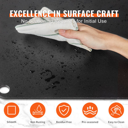 Pizzastål, 13,5" x 10" x 1/4" Pizzastålplatta för ugn, förkryddad pizzabaksten i kolstål med 20X högre ledningsförmåga, kraftig pizzapanna för utomhusgrill, inomhusugn