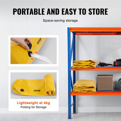 Hochwasserbarrieren, Sandsack-Alternativen, Hochwassersäcke, 4er-Pack, Hochwasserbarriere für Zuhause, Wasserbarrieren für Überschwemmungen, Türöffnungen, Auffahrten (4 Fuß x 6 Zoll)