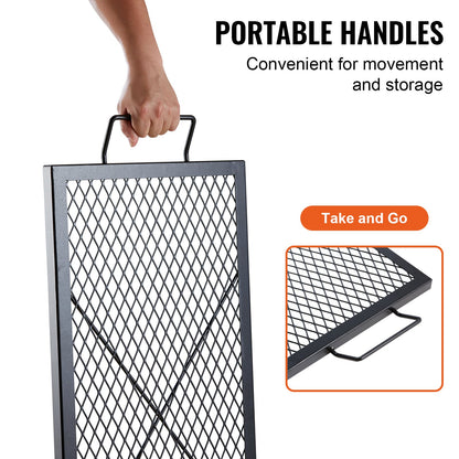 32" rektangulär matlagningsgaller Eldstad Grillgaller X-Marks Heavy-Duty Steel