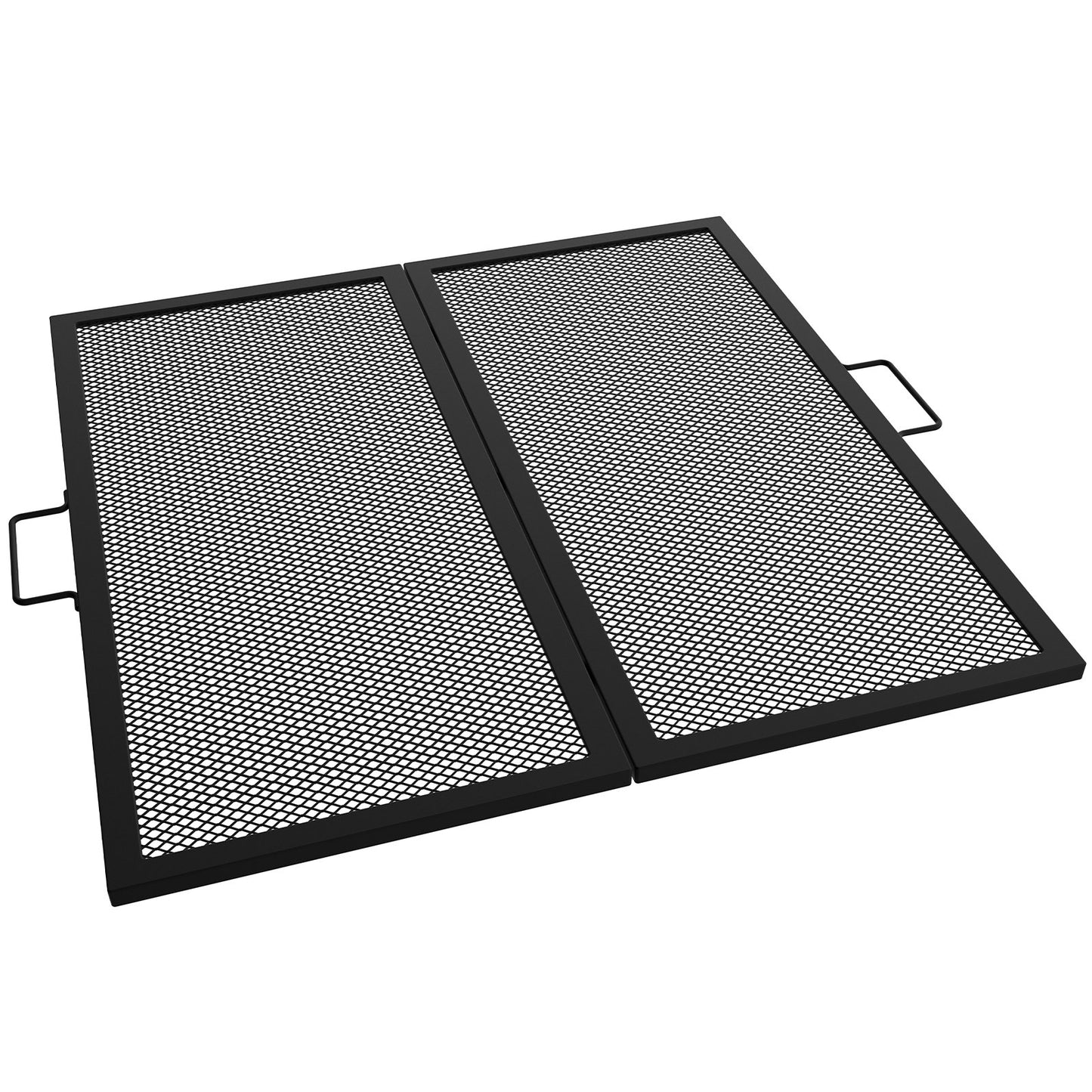 Square Cooking Grate Fire Pit Grill with X Marks Foldable 36" x 36