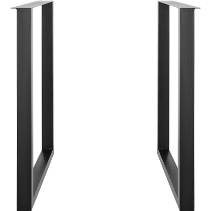 711.2MM Adjustable Furniture Legs, Square Reinforced Steel Office Table Legs Set of 2 for DIY, Max Load 453.6kg Heavy Duty Desk Legs, Quick Installation &amp; Rich Accessories Legs Black