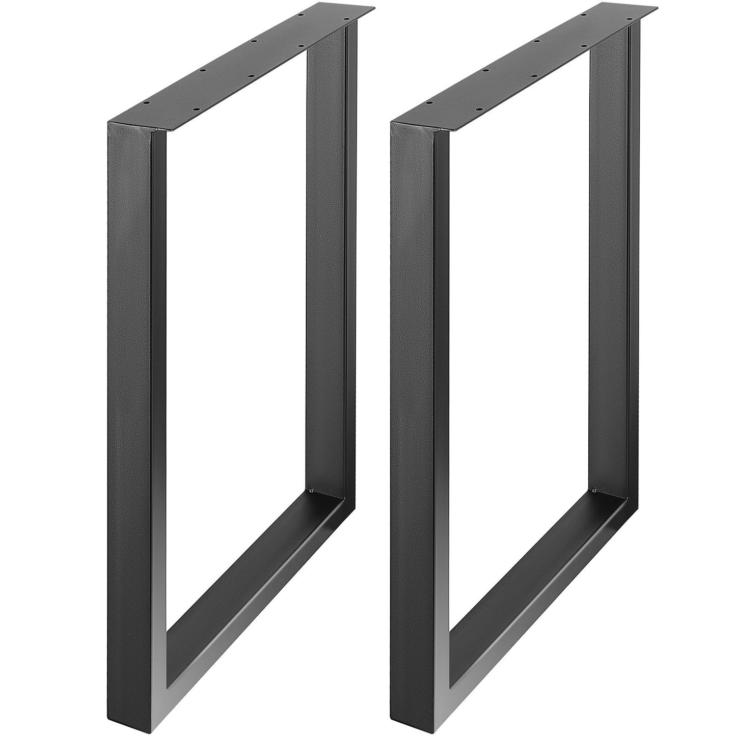 711.2MM Adjustable Furniture Legs, Square Reinforced Steel Office Table Legs Set of 2 for DIY, Max Load 453.6kg Heavy Duty Desk Legs, Quick Installation &amp; Rich Accessories Legs Black