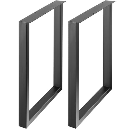 711.2MM Adjustable Furniture Legs, Square Reinforced Steel Office Table Legs Set of 2 for DIY, Max Load 453.6kg Heavy Duty Desk Legs, Quick Installation &amp; Rich Accessories Legs Black
