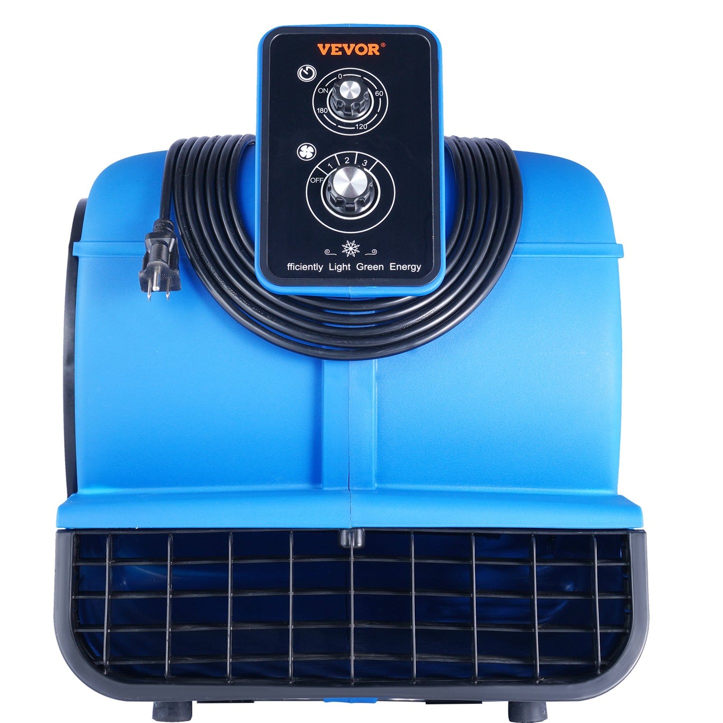 Bodenventilator, 1250 U/min, 2600 CFM, Luftbeweger mit 4 Blaswinkeln, 3 Geschwindigkeiten