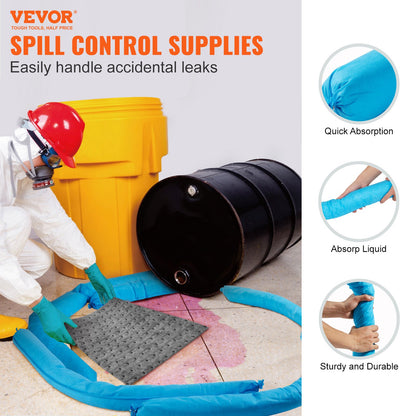 Universal Absorberande Strumpa Vattenabsorberande Snake 20 Gal 12 st 76 x 1200 mm