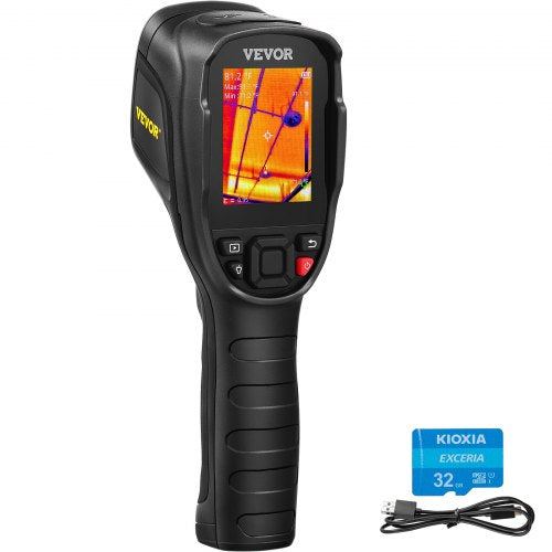 Thermal Imaging Camera, 320 x 240 Pixels Super Resolution, 25Hz Refresh Rate Infrared Camera with -4 to 752°F Temperature Range, 32G Built-in SD Card, and Rechargeable Li-ion Battery