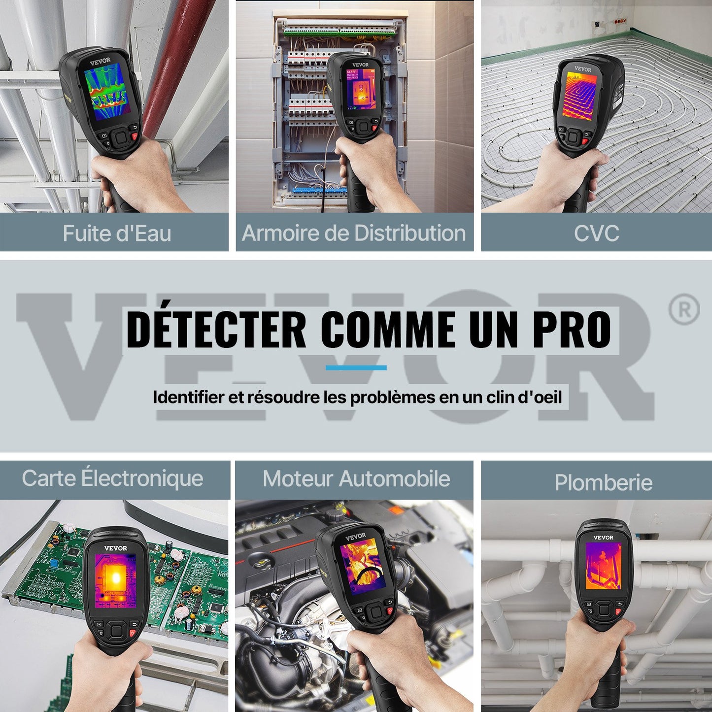 Thermal Imaging Camera, 320 x 240 Pixels Super Resolution, 25Hz Refresh Rate Infrared Camera with -4 to 752°F Temperature Range, 32G Built-in SD Card, and Rechargeable Li-ion Battery