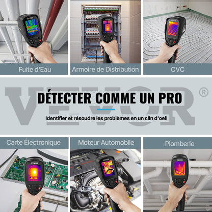 Thermal Imaging Camera, 320 x 240 Pixels Super Resolution, 25Hz Refresh Rate Infrared Camera with -4 to 752°F Temperature Range, 32G Built-in SD Card, and Rechargeable Li-ion Battery