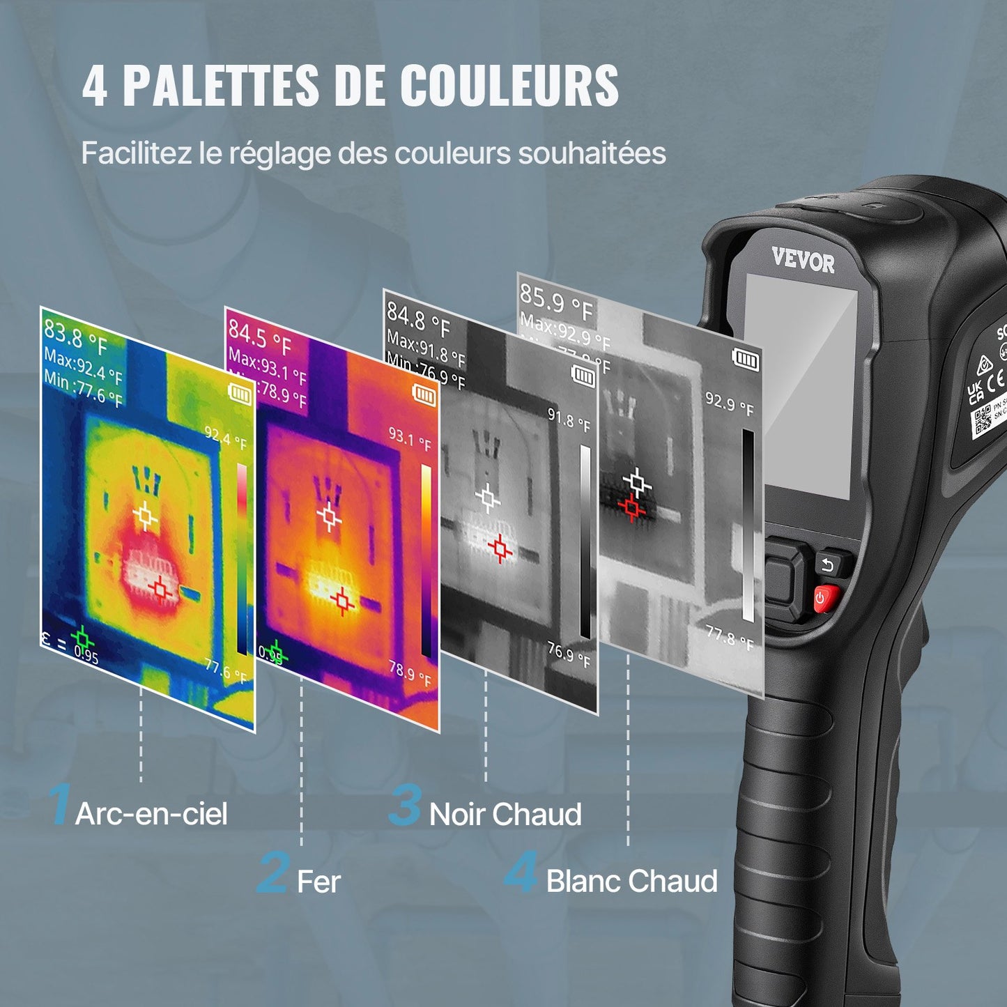 Thermal Imaging Camera, 320 x 240 Pixels Super Resolution, 25Hz Refresh Rate Infrared Camera with -4 to 752°F Temperature Range, 32G Built-in SD Card, and Rechargeable Li-ion Battery