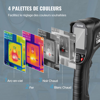 Thermal Imaging Camera, 320 x 240 Pixels Super Resolution, 25Hz Refresh Rate Infrared Camera with -4 to 752°F Temperature Range, 32G Built-in SD Card, and Rechargeable Li-ion Battery