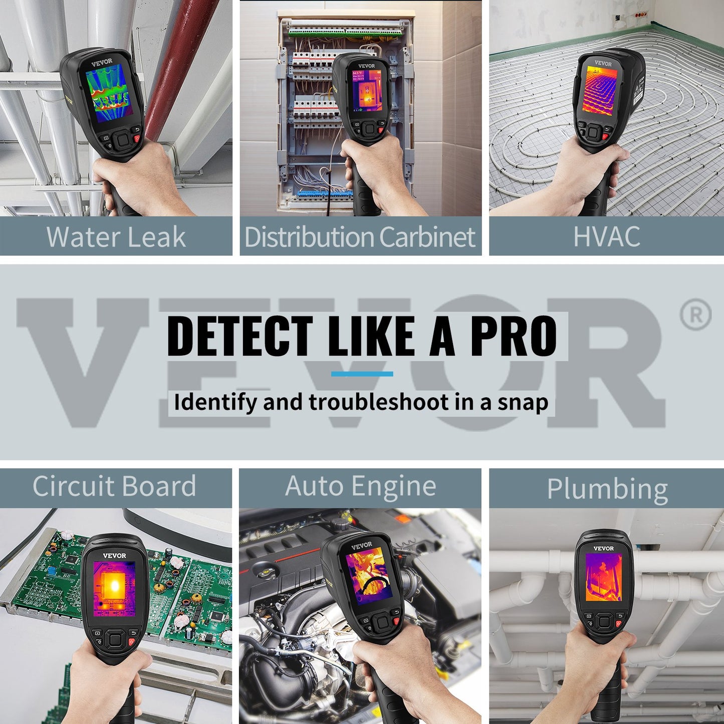 Infraröd värmekamera Synligt ljuskamera 2MP IR-upplösning 240x180