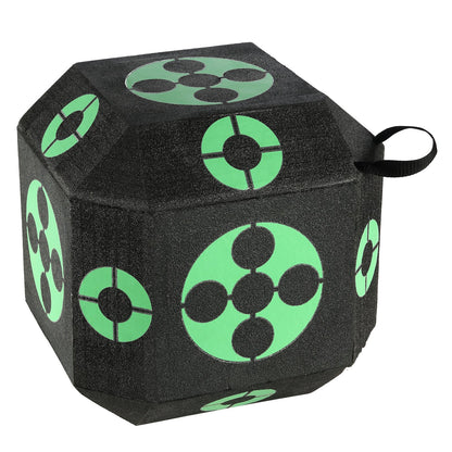 Bogenschießziel, 15"x15" Bogenschießziel auf allen Seiten, tragbares Bogenschießziel für den Außenbereich mit Tragegriff, leicht zu entfernender Pfeil, gute Sichtbarkeit, leicht, einfach zu transportieren, schwarz