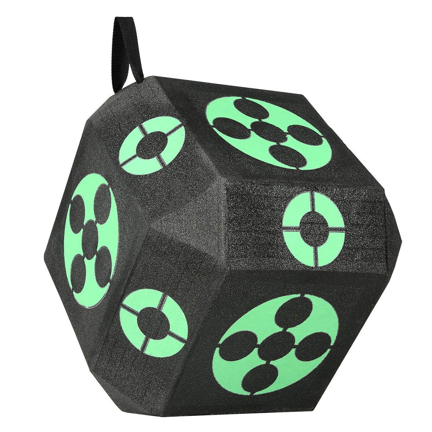 Bogenschießziel, 15"x15" Bogenschießziel auf allen Seiten, tragbares Bogenschießziel für den Außenbereich mit Tragegriff, leicht zu entfernender Pfeil, gute Sichtbarkeit, leicht, einfach zu transportieren, schwarz