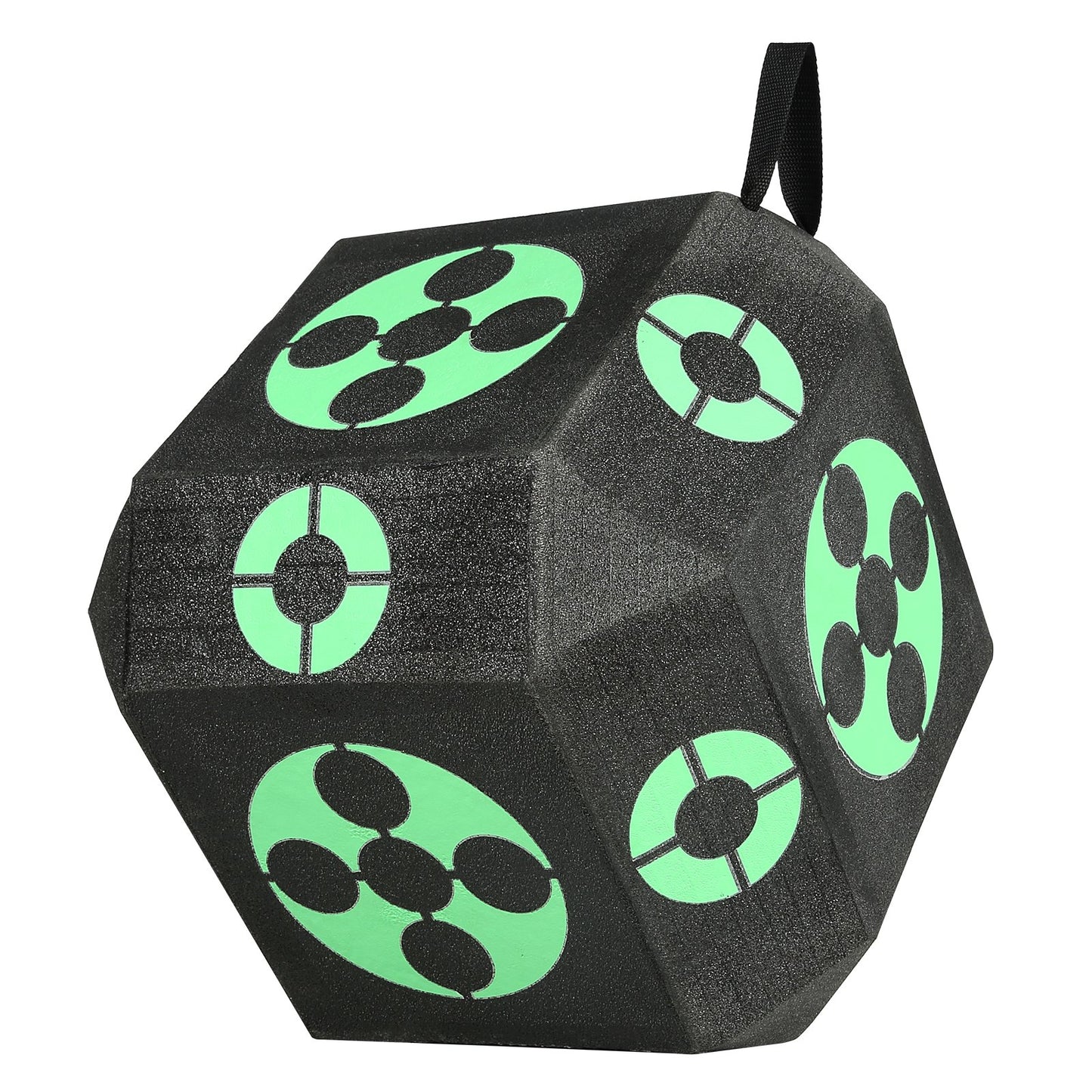 Bogenschießziel, 15"x15" Bogenschießziel auf allen Seiten, tragbares Bogenschießziel für den Außenbereich mit Tragegriff, leicht zu entfernender Pfeil, gute Sichtbarkeit, leicht, einfach zu transportieren, schwarz