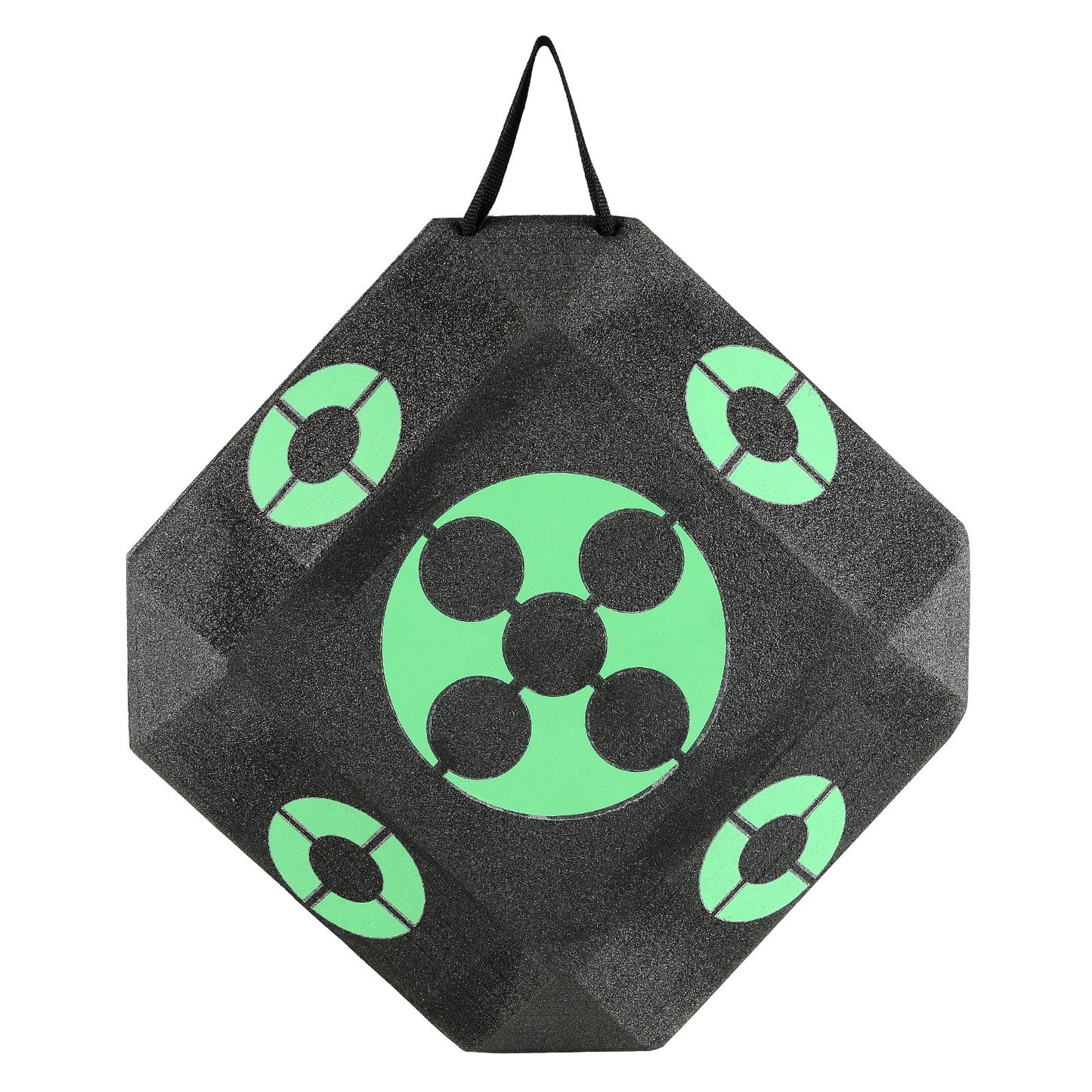 Bogenschießziel, 15"x15" Bogenschießziel auf allen Seiten, tragbares Bogenschießziel für den Außenbereich mit Tragegriff, leicht zu entfernender Pfeil, gute Sichtbarkeit, leicht, einfach zu transportieren, schwarz