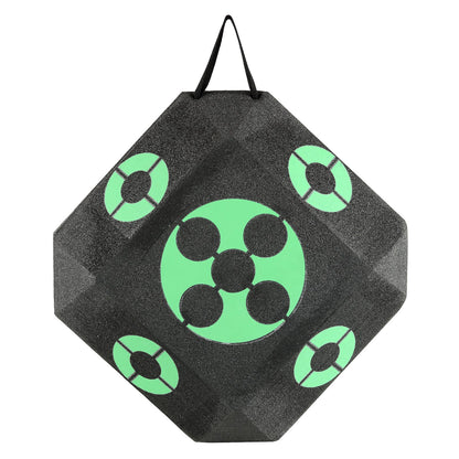 Bogenschießziel, 15"x15" Bogenschießziel auf allen Seiten, tragbares Bogenschießziel für den Außenbereich mit Tragegriff, leicht zu entfernender Pfeil, gute Sichtbarkeit, leicht, einfach zu transportieren, schwarz