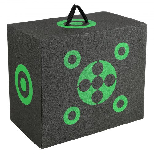 Archery Target, 16"x18" All-side Shotting Archery Arrow Target, Outdoor Portable Archery Target with Carry Handle, Easy Arrow Removal, Great Visibility, Lightweight, Easy to Transport, Black