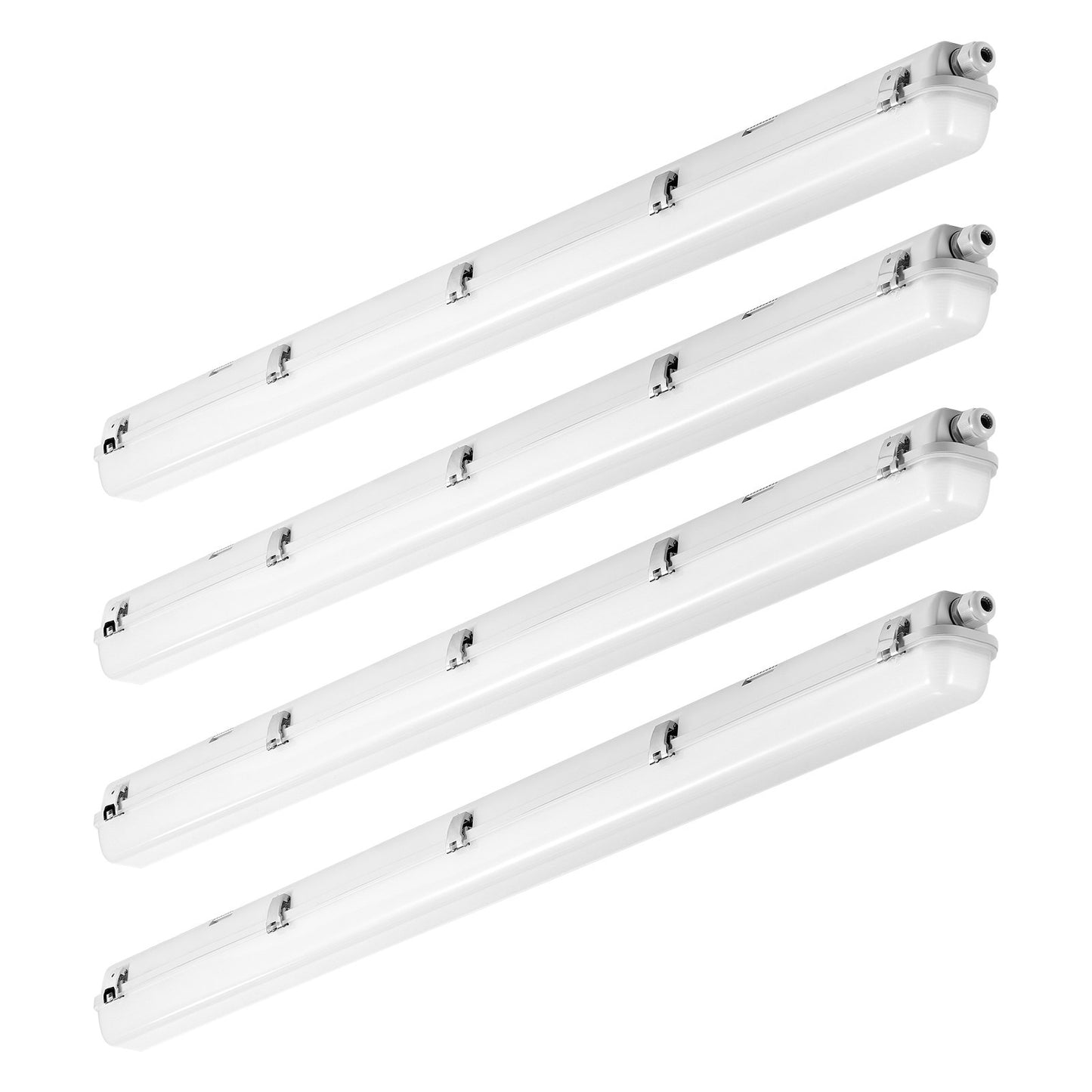 4PCS 4FT LED Vapor Proof Light 60W 7400LM Vapor Proof Light Fixture 5000K