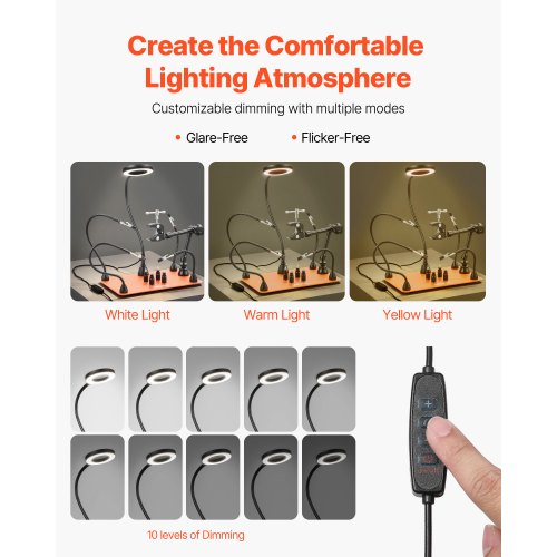 Magnetische helfende Hände Lötstation 3-fache Vergrößerung Lampe Air Gun Halter
