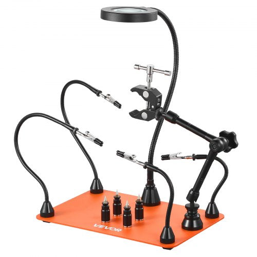 Magnetische helfende Hände Lötstation 3-fache Vergrößerung Lampe Air Gun Halter