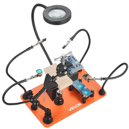 Magnetische helfende Hände Lötstation 3-fache Vergrößerung Lampe Air Gun Halter