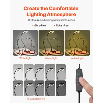 Magnetische helfende Hände Lötstation 3X LED Lupenlampe 4 PCB-Halter