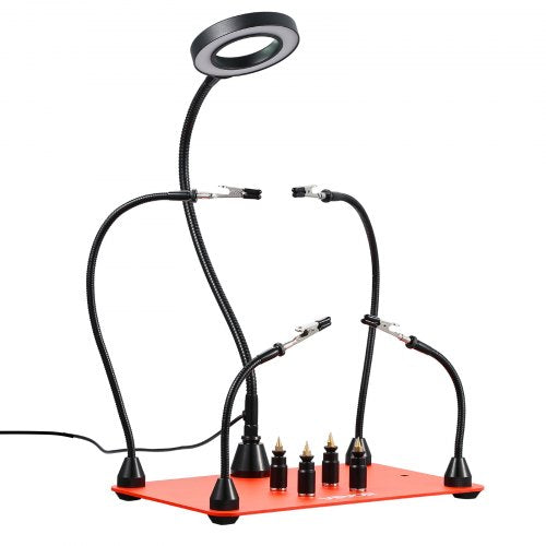 Magnetische helfende Hände Lötstation 3X LED Lupenlampe 4 PCB-Halter
