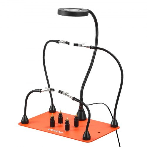 Magnetische helfende Hände Lötstation 3X LED Lupenlampe 4 PCB-Halter