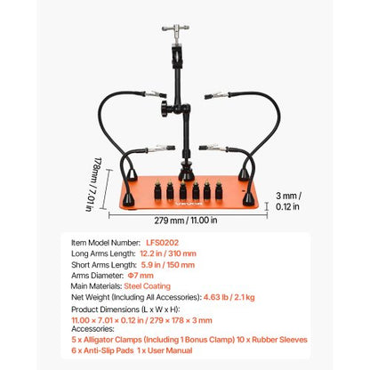 Magnetische helfende Hände Lötstation Heißluftpistole Halter 6 PCB Halter