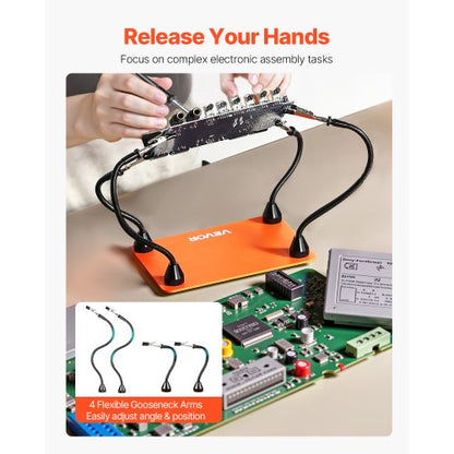 Magnetische helfende Hände Lötstation 4 flexible Arme Krokodilklemmen
