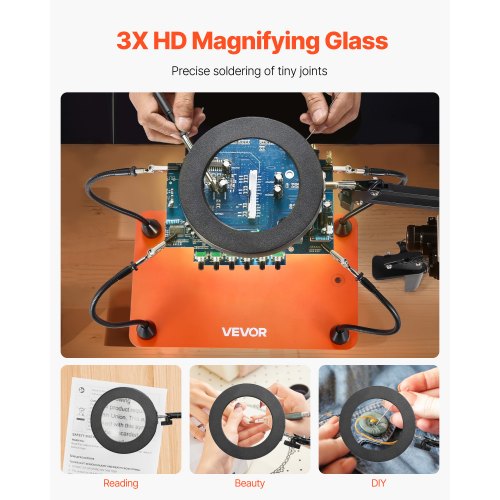 Magnetische Hilfslötstation 3X LED-Vergrößerungslampe 4 Arme