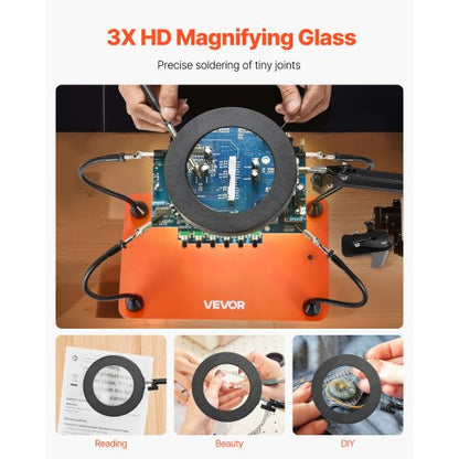 Magnetische Hilfslötstation 3X LED-Vergrößerungslampe 4 Arme