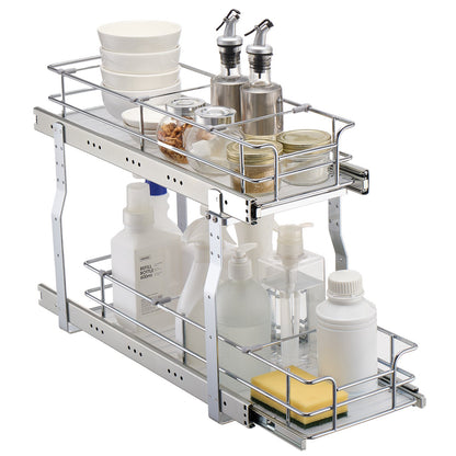 2-stufiger Ausziehschrank unter der Spüle, Organizer, 21,6 x 53,3 cm, Schubladenkorb