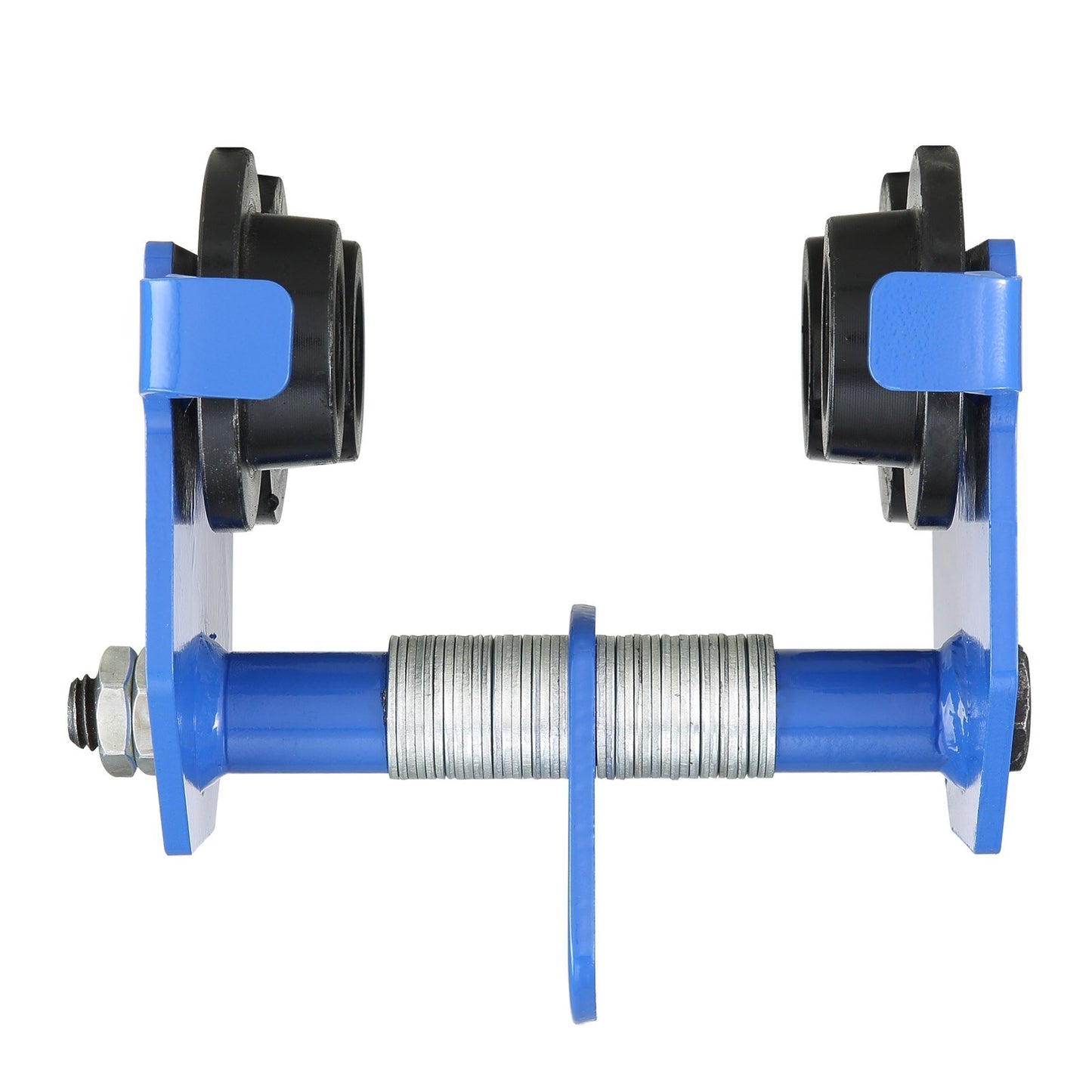 Manueller Wagen, Schubträgerwagen mit einer Tragkraft von 1100 lbs/0,5 Tonnen und Doppelrädern, einstellbar für I-Trägerflanschbreiten von 63,5–139,7 mm, Hochleistungs-Garagenlift aus legiertem Stahl für gerade gebogene I-Träger
