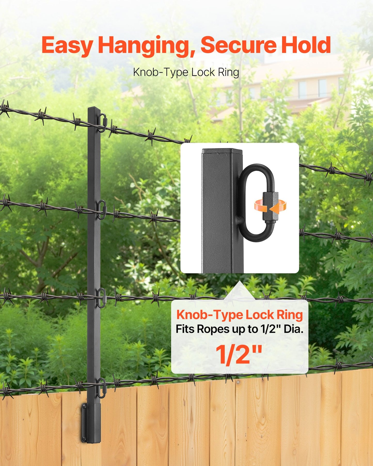 Fence Post Extender, 12 Packs 32.1 in Barbed Wire Arm, Sturdy Steel Fence Height Extender, Flat or Surface Mounted Barbed Wire Extension Arms, Protect Privacy and Prevent Pets Jumping Off